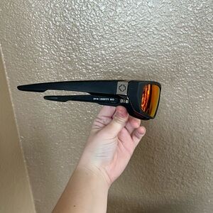 SPY Black Frames with Fiery Orange Lenses